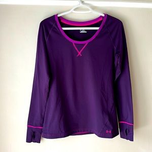 Purple and Magenta Under Armour long sleeved Cold Gear Top
